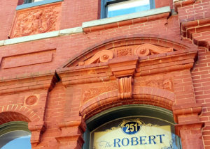 Terracotta detailing on Robert Street.