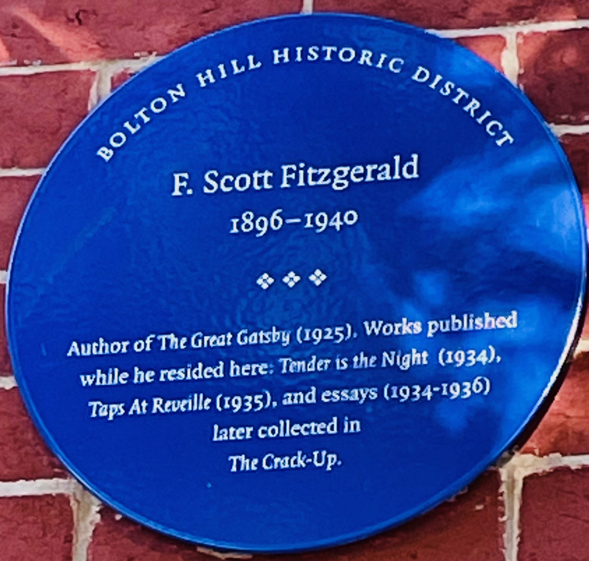 Blue Plaques Bolton Hill
