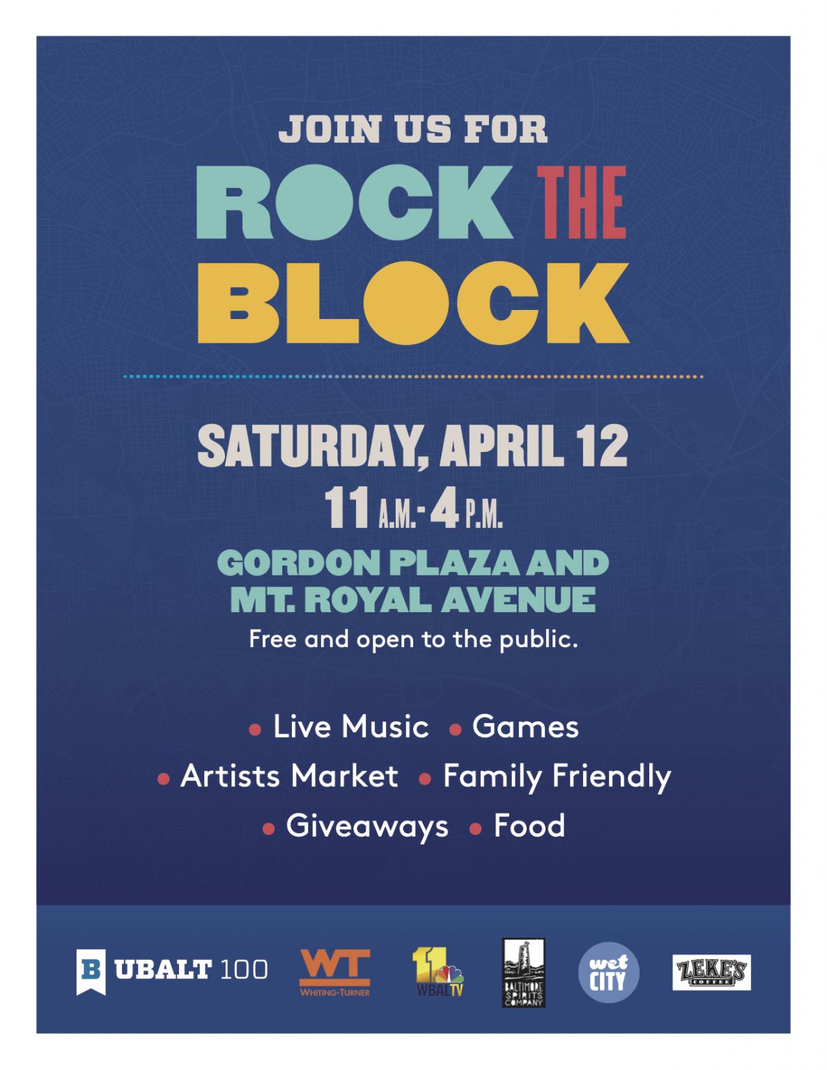 UBalt Rock the Block Bolton Hill